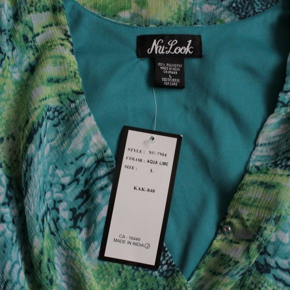 NWT Faux Wrap Printed Maxi Dress Size LG - Picture 8 of 8